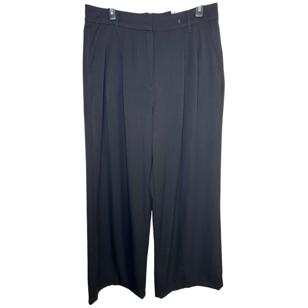 American Eagle Black Wide Leg Low Rise Trouser Pants Size 10L New with tags